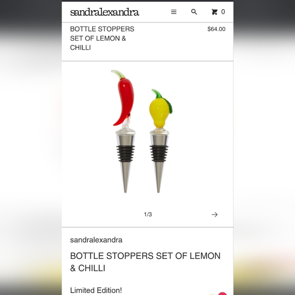 Handblown Bottle Stoppers - Sandralexandra - Picture 2 of 6